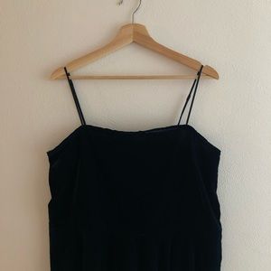 Free People Turquoise Velvet Peplum tank